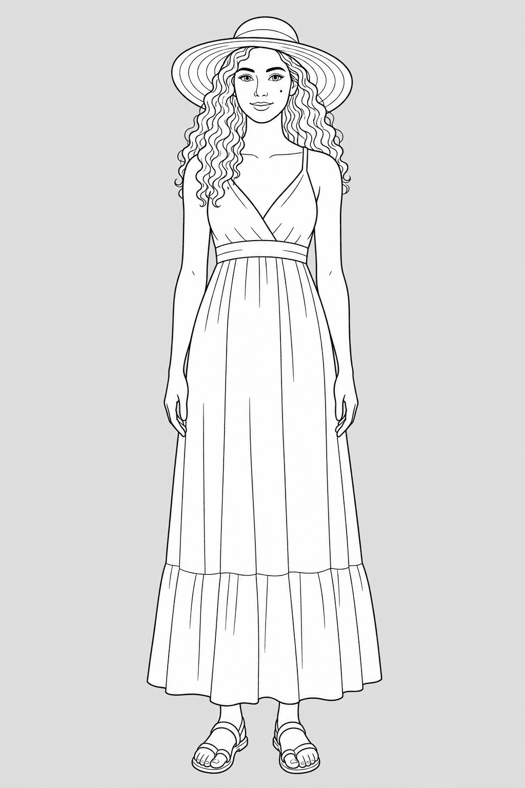 Naomi Hart in the Coloring Book style.